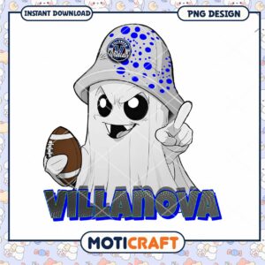 Villanova Ghost Mascot PNG Instant Download Design