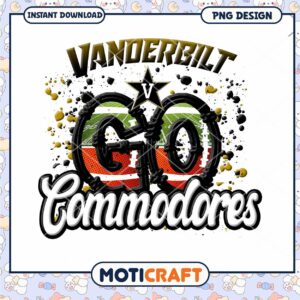 Vanderbilt Commodores Go PNG Design Instant Download