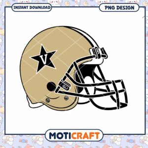 Vanderbilt Commodores Football Helmet PNG Design Art
