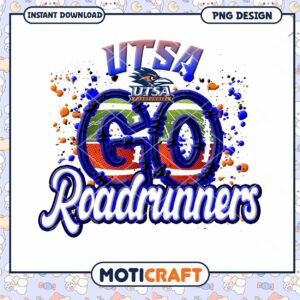 UTSA Go Roadrunners Graphic PNG Instant Download Design