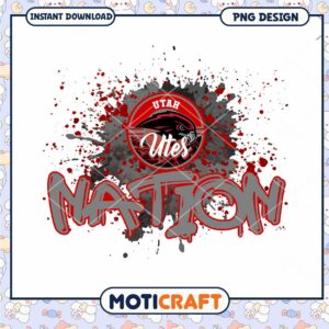 Utah Utes Nation Graphic Design Instant Download PNG