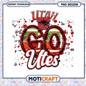 Utah Utes Go Team Spirit PNG Downloadable Design