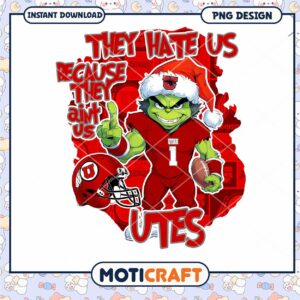 Utah Utes Funny Grinch Design Instant Download PNG