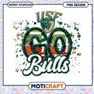 USF Go Bulls PNG Design Instant Download Art Print