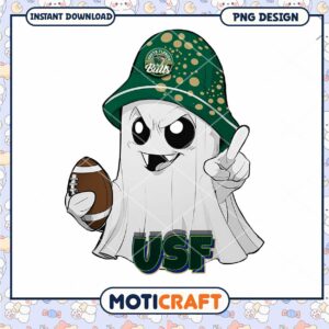 USF Ghost Football PNG Design Instant Download Art