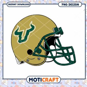 USF Bulls Football Helmet PNG Digital Download Design