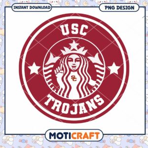USC Trojans Starbucks Themed PNG Design Instant Download