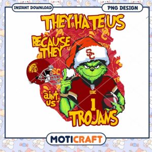 USC Trojans Grinch PNG Instant Download Football Design