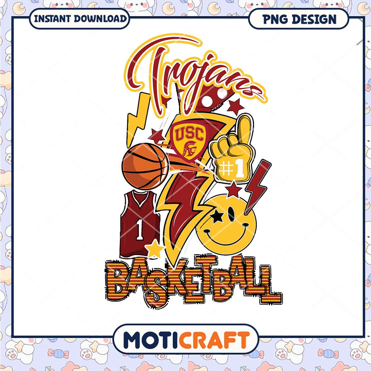 USC Trojans Basketball PNG Design Instant Download Decor USC Trojans Basketball PNG Design Instant Download Decor