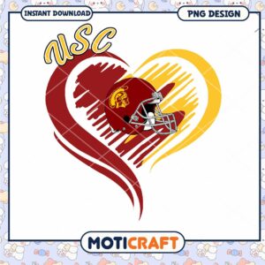 USC Heart Helmet Design Instant Download PNG File
