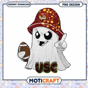 USC Ghost Football Player PNG Art Design Download