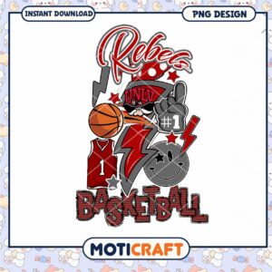 UNLV Rebels Basketball PNG Design Instant Download Art