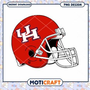University of Houston Red Football Helmet PNG Design Download