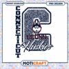 UConn Huskies Connecticut Glitter Number 6 PNG Design