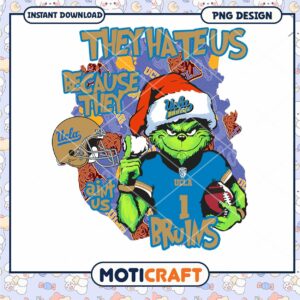 UCLA Bruins Grinch Christmas Football PNG Design Download