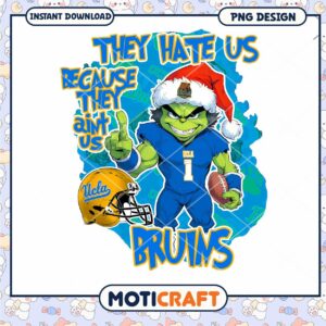 UCLA Bruins Cartoon Santa Football PNG Design Download