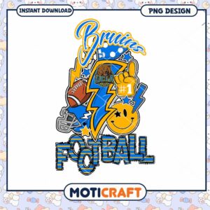 UCLA Bruins Football PNG Design Instant Download Art