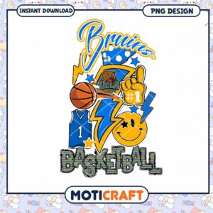 UCLA Bruins Basketball PNG Design for Instant Download