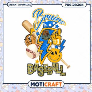 UCLA Bruins Baseball PNG Design Instant Download Art
