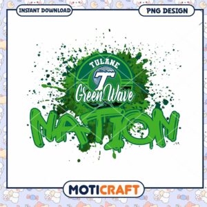 Tulane Green Wave Nation PNG Graphic Instant Download