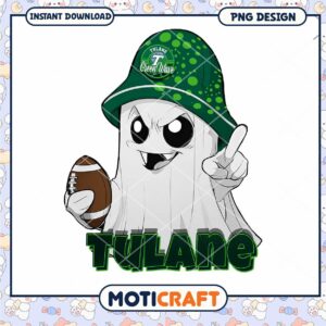 Tulane Green Wave Ghost Sports PNG Digital Download Art