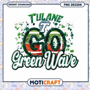 Tulane Green Wave Go Team Spirit PNG Design Download