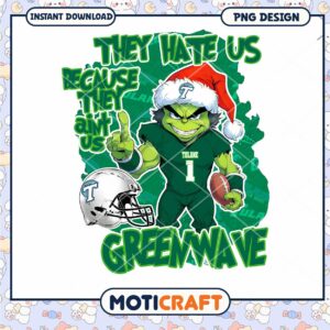 Tulane Green Wave Football PNG Design for Fans Download