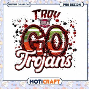 Troy Trojans Go PNG Design Instant Download Art