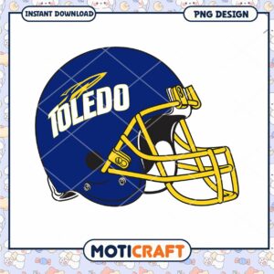 Toledo Football Helmet PNG Instant Download Design File