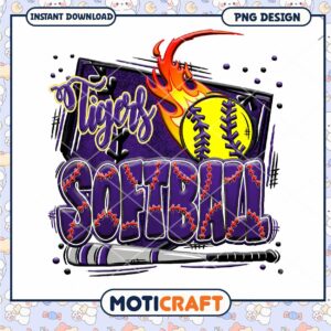 Tigers Softball Graphic Design Download for Teams