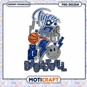 Tigers Basketball PNG Design for Instant Download Fans