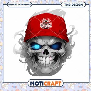 Texas Tech Red Raiders Skull Hat PNG Design Download