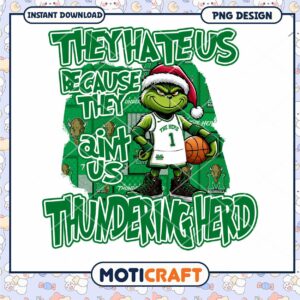 Thundering Herd Basketball Grinch PNG Instant Download Design