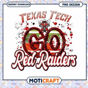 Texas Tech Go Red Raiders PNG Design Instant Download