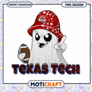 Texas Tech Ghost Mascot PNG Instant Download Design