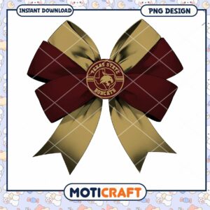 Texas State Bobcats Bow PNG Digital Download Design