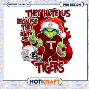Texas Southern Tigers Grinch Football PNG Design Download