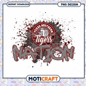 Texas Southern Tigers Nation PNG Graphic Design Download