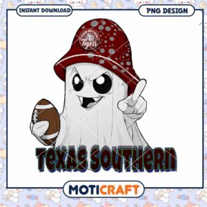 Texas Southern Tigers Ghost Football PNG Design Download