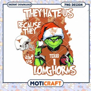 Texas Longhorns Grinch PNG Design for Football Fans