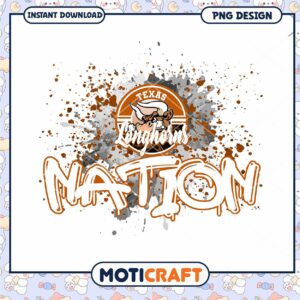 Texas Longhorns Nation PNG Design Instant Download Art