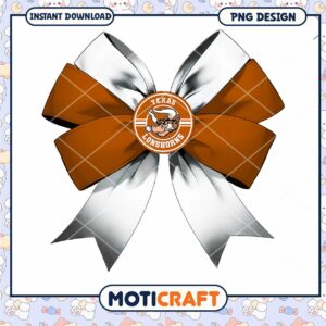 Texas Longhorns Bow PNG Design for Instant Download