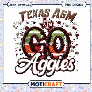 Texas A&M Go Aggies Graphic Download PNG Design