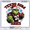 Texas A&M Aggies Grinch PNG Football Design Download