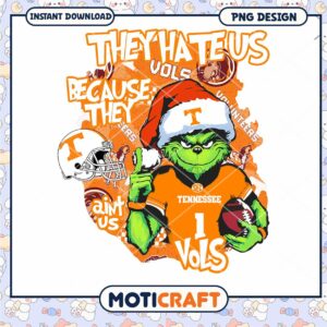 Tennessee Grinch Football PNG Design for Fans