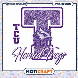 TCU Horned Frogs Glitter PNG Design for Instant Download