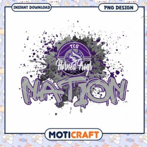 TCU Horned Frogs Nation PNG Design for Instant Download