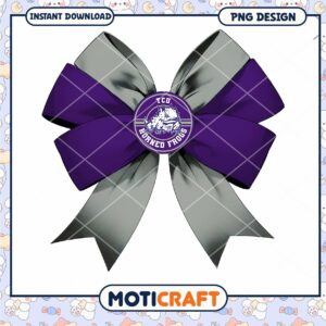 TCU Horned Frogs Bow PNG Design for Instant Download