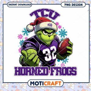 TCU Horned Frogs Christmas PNG Downloadable Design