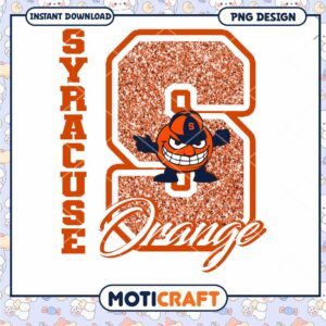 Syracuse Orange Sparkle PNG Design for Instant Download